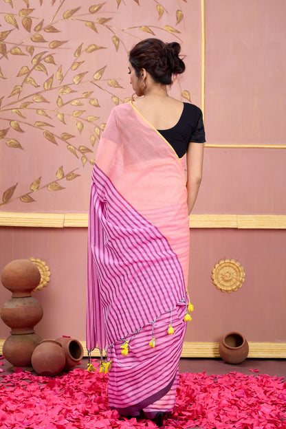 GULABI REKHA - MUL COTTON SAREE