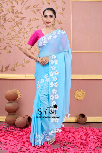 AASMANI CHAMPA - MUL COTTON SAREE
