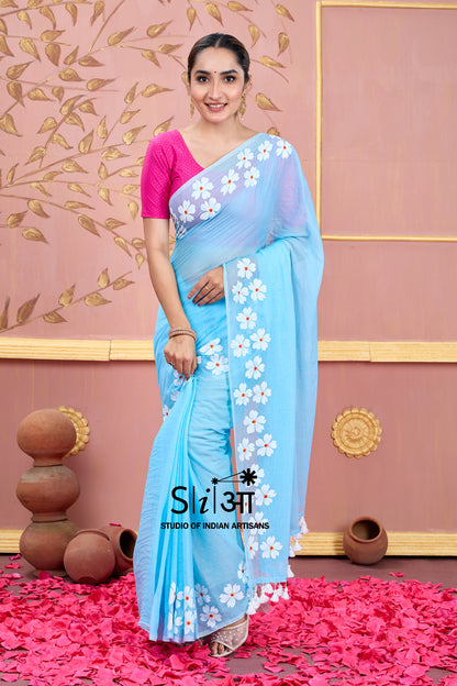 AASMANI CHAMPA - MUL COTTON SAREE