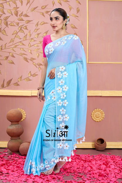 AASMANI CHAMPA - MUL COTTON SAREE