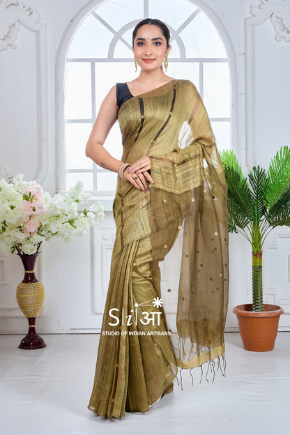 GOLDEN SPARKLE - MATKA SILK SAREE