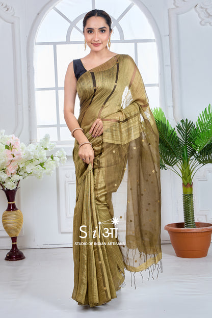 GOLDEN SPARKLE - MATKA SILK SAREE