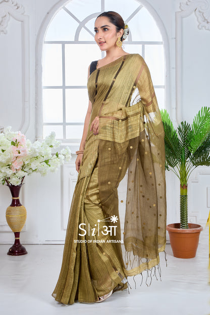 GOLDEN SPARKLE - MATKA SILK SAREE