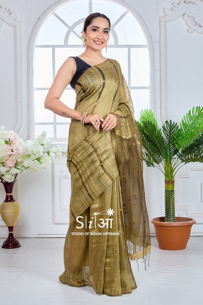 GOLDEN SPARKLE - MATKA SILK SAREE