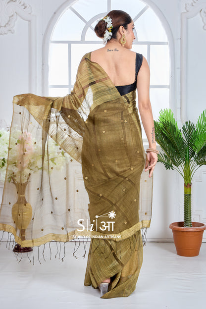 GOLDEN SPARKLE - MATKA SILK SAREE