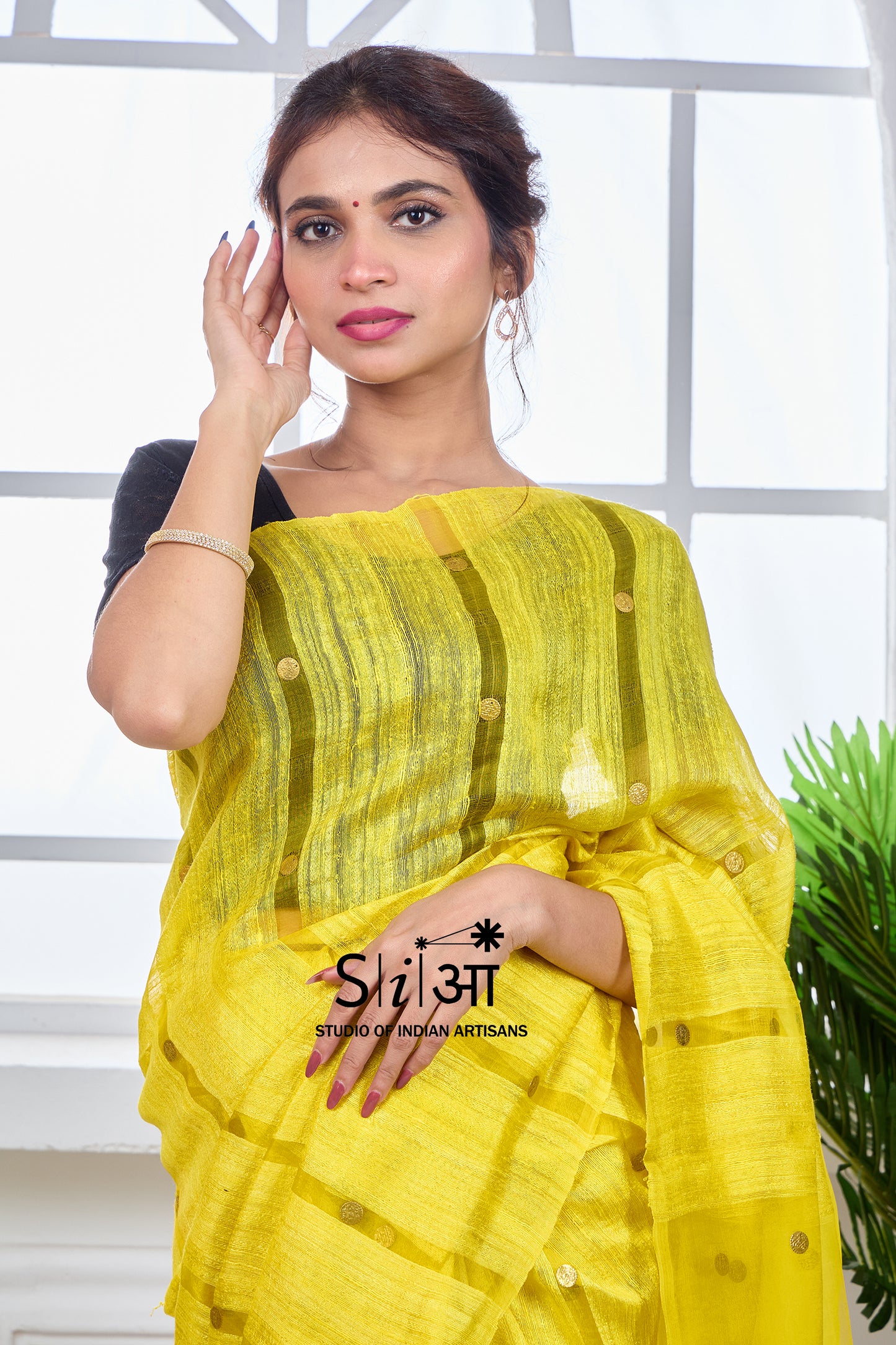 SUNEHRI SUNFLOWER - MATKA SILK SAREE