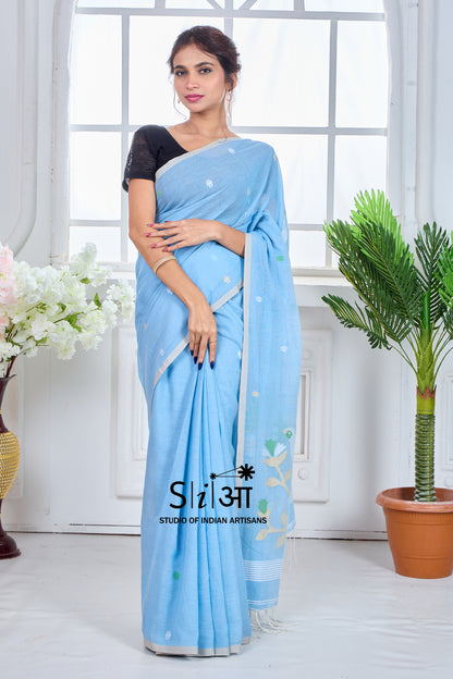 MELODY OF THE SKY- MUL COTTON SAREE