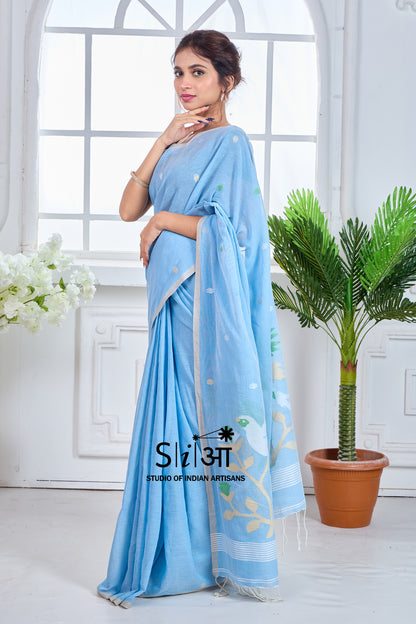 MELODY OF THE SKY- MUL COTTON SAREE