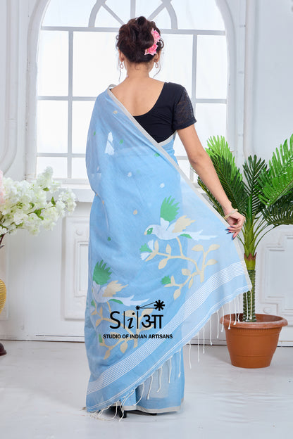 MELODY OF THE SKY- MUL COTTON SAREE