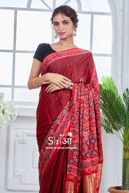 LAALIMA CHAPPA- MODAL SILK SAREE