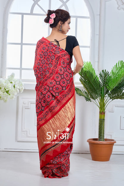 LAALIMA CHAPPA- MODAL SILK SAREE