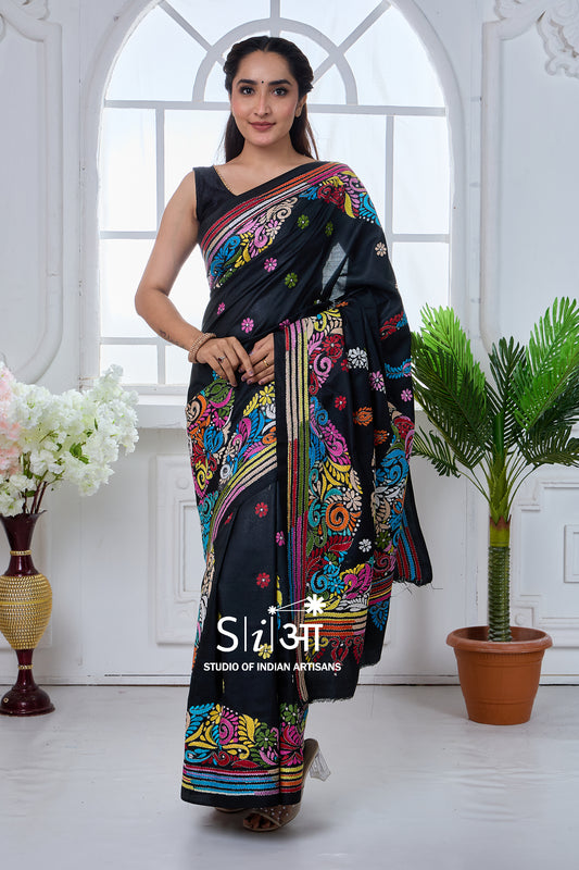 MIDNIGHT CARNIVAL- BANGALORE SILK SAREE