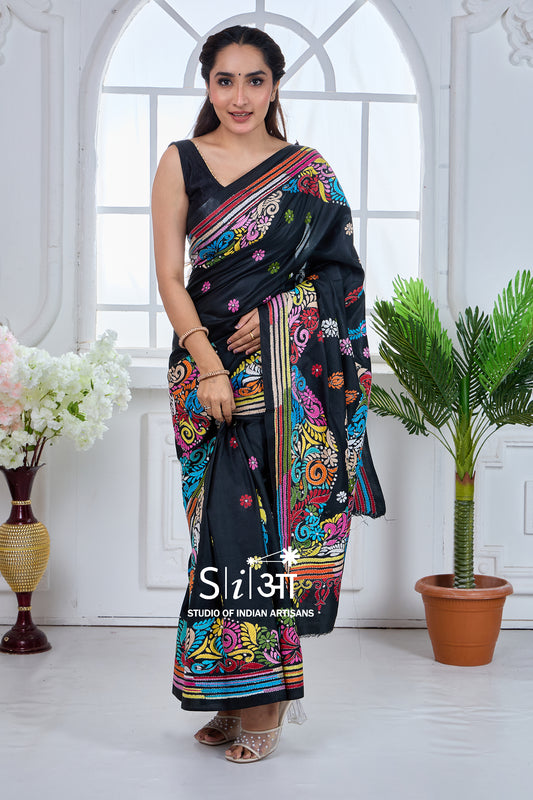 MIDNIGHT CARNIVAL- BANGALORE SILK SAREE