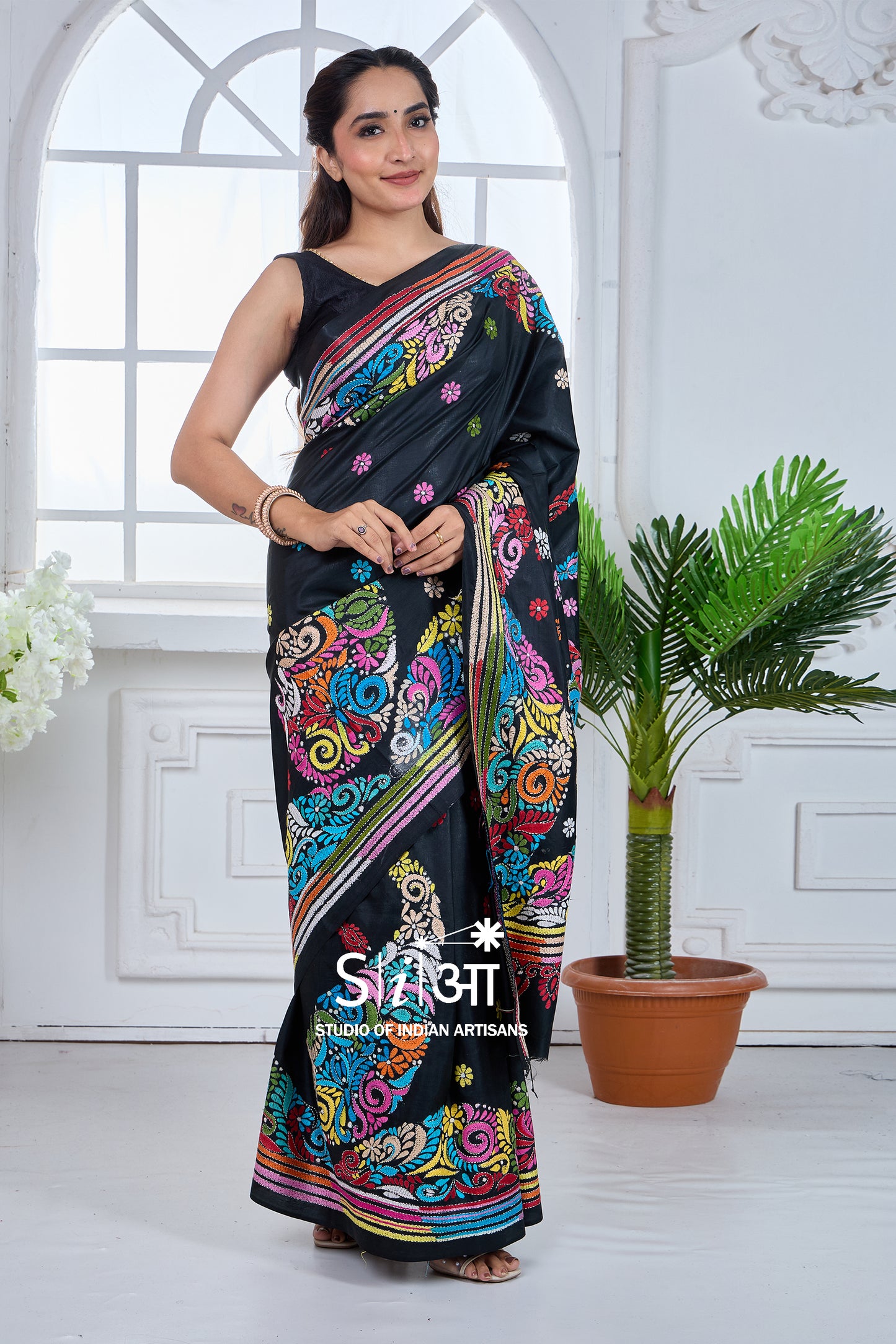 MIDNIGHT CARNIVAL- BANGALORE SILK SAREE