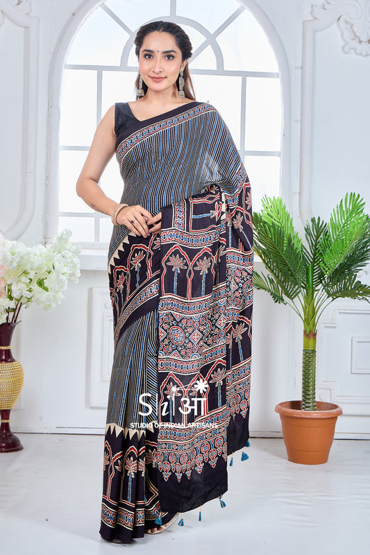 KALA CHAPPA- MODAL SILK SAREE