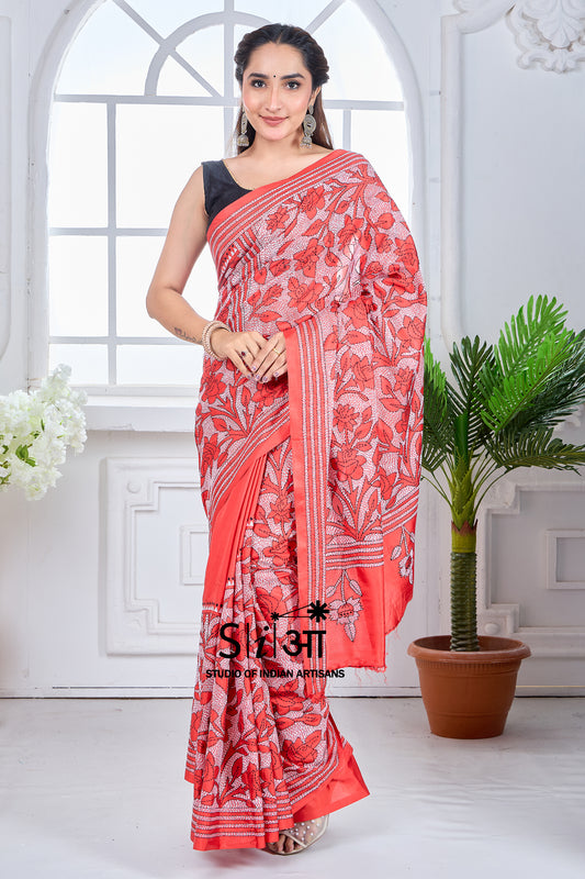 ROSE RADIANCE- BLENDED BANGALORE SILK SAREE
