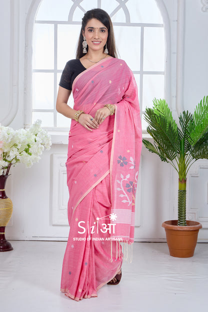 THE CORAL SONG -MUL COTTON SAREE