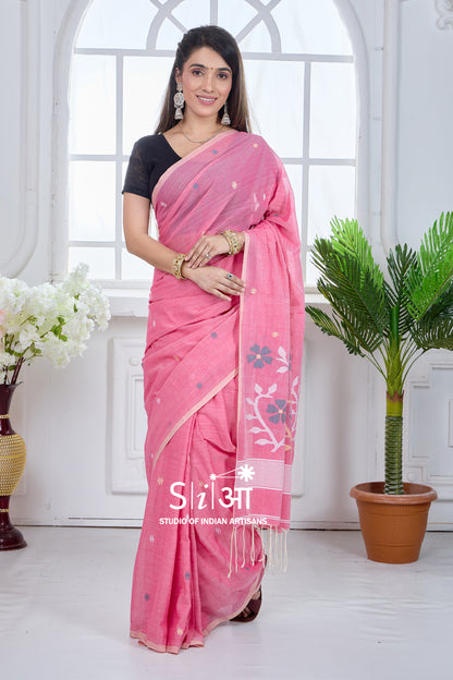 THE CORAL SONG -MUL COTTON SAREE