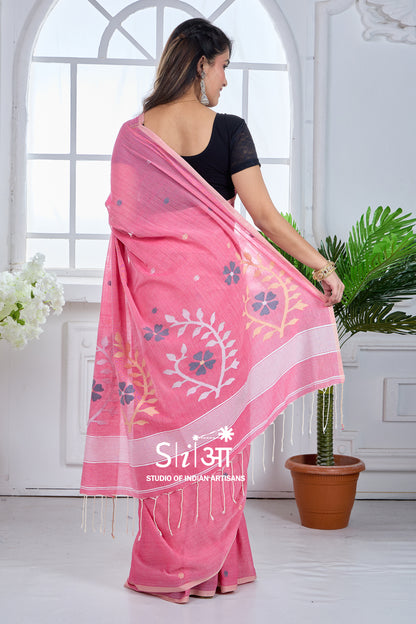 THE CORAL SONG -MUL COTTON SAREE