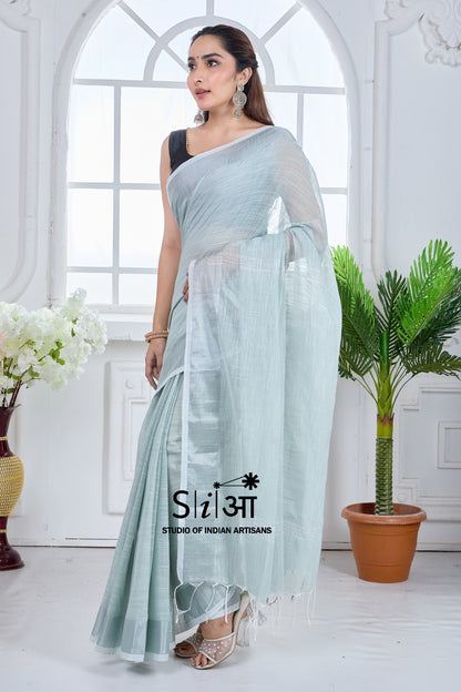 SILVER SAND - KHADI COTTON SAREE