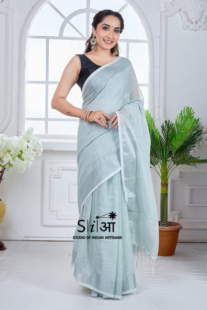 SILVER SAND - KHADI COTTON SAREE