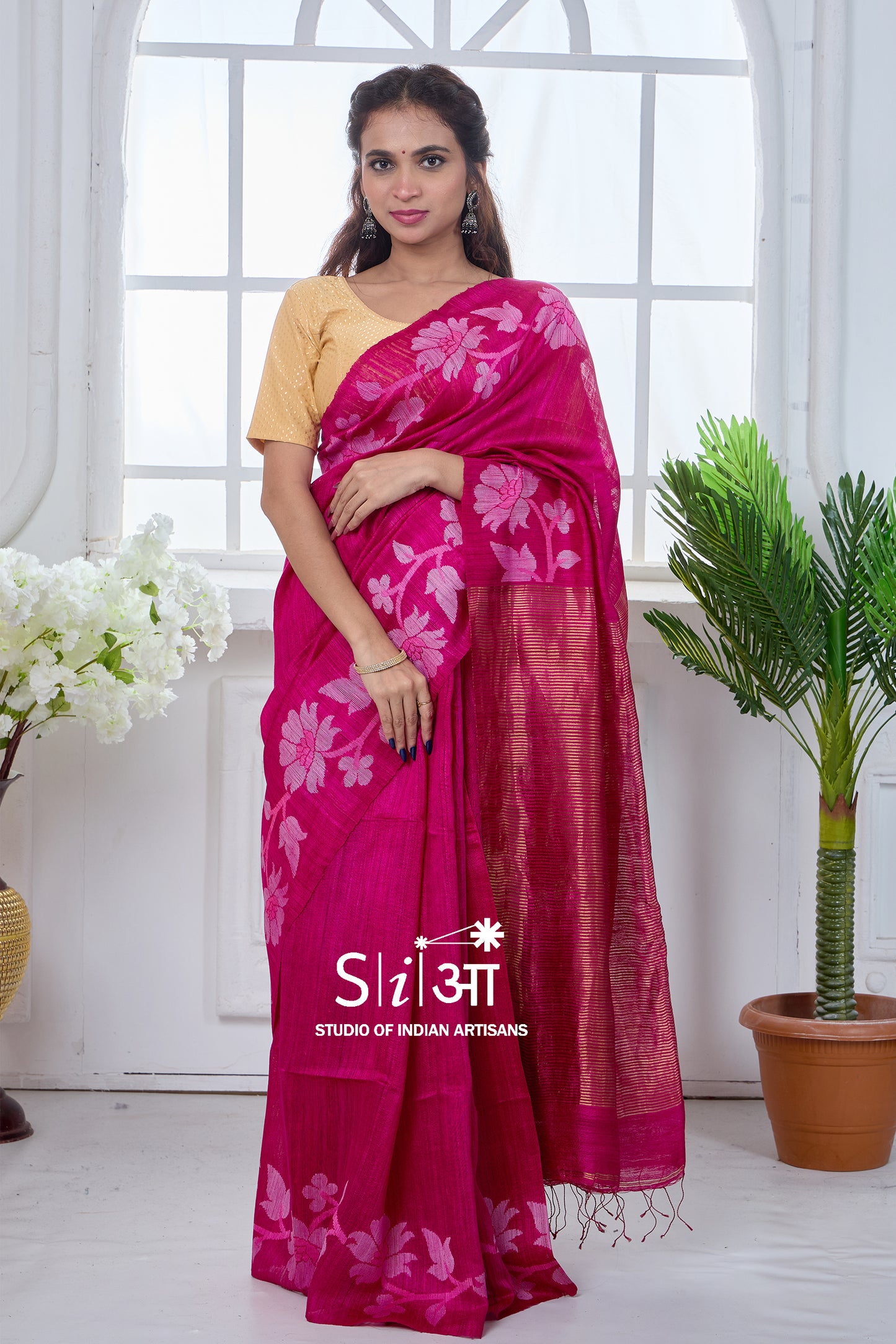 CHAMPA KE GULABI PHOOL- MATKA SILK SAREE