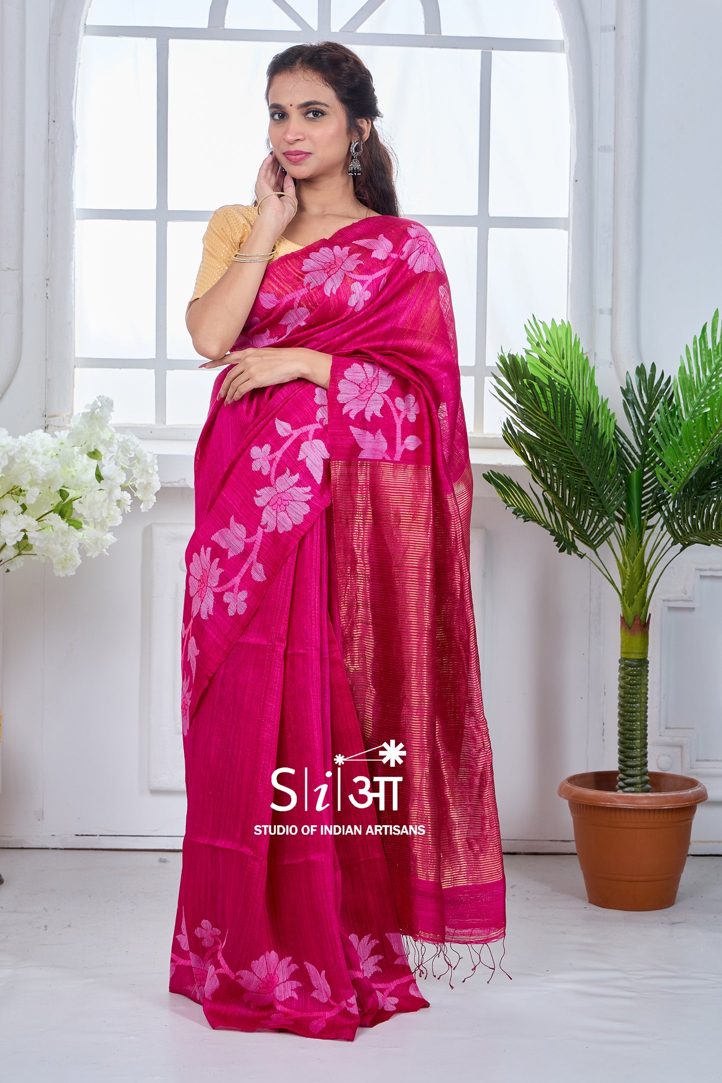 CHAMPA KE GULABI PHOOL- MATKA SILK SAREE