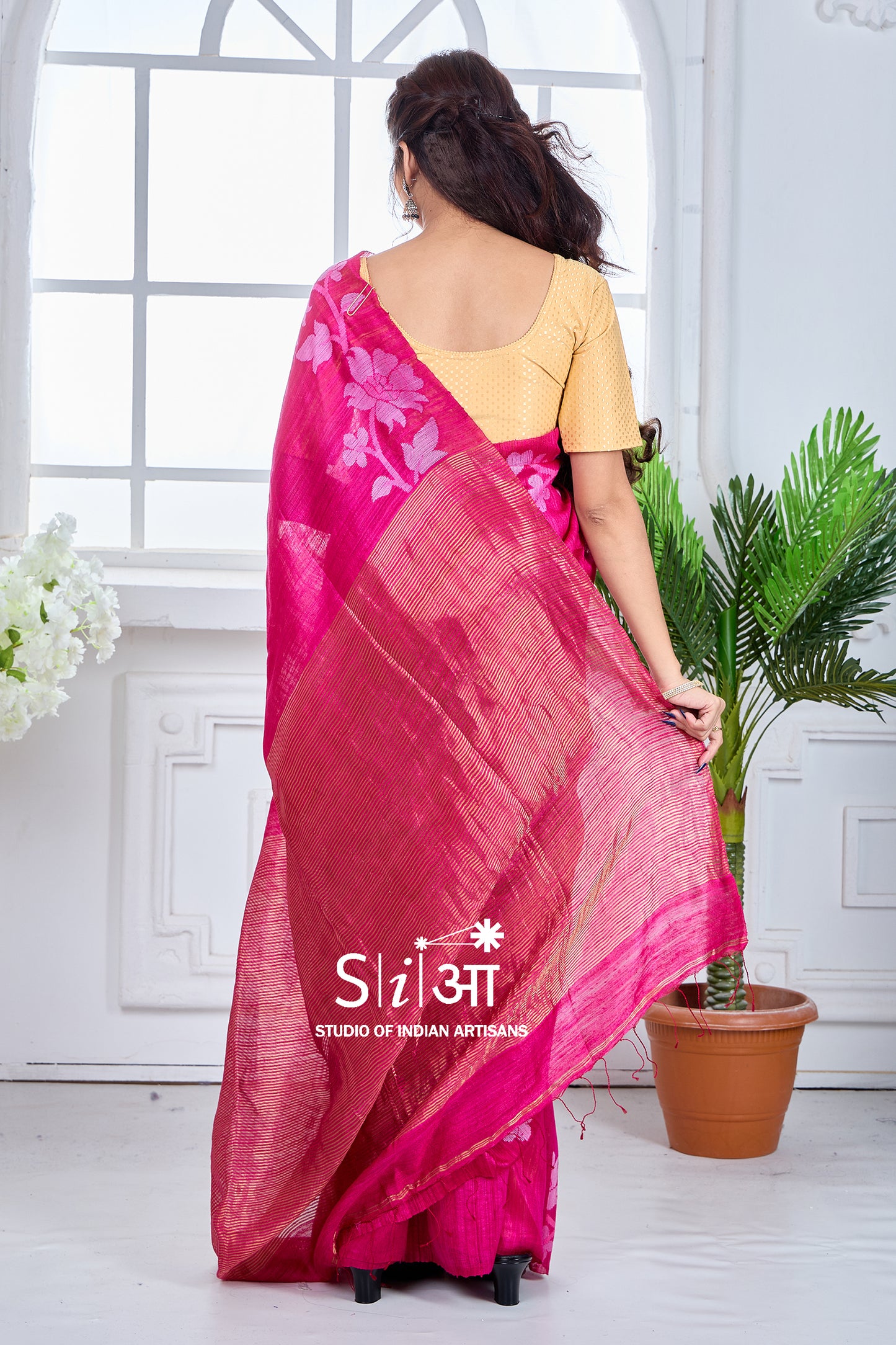 CHAMPA KE GULABI PHOOL- MATKA SILK SAREE