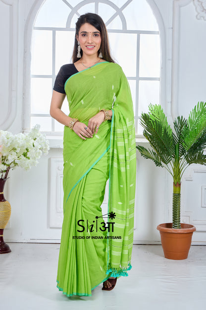 HARIYALI TARA - MUL COTTON SAREE