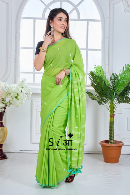 HARIYALI TARA - MUL COTTON SAREE