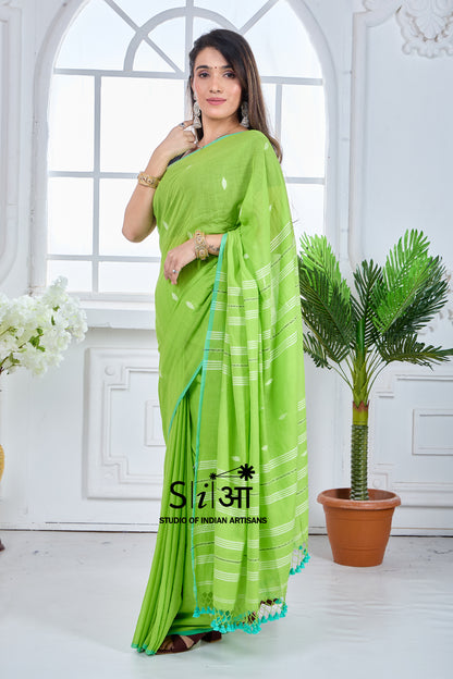 HARIYALI TARA - MUL COTTON SAREE