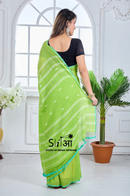 HARIYALI TARA - MUL COTTON SAREE
