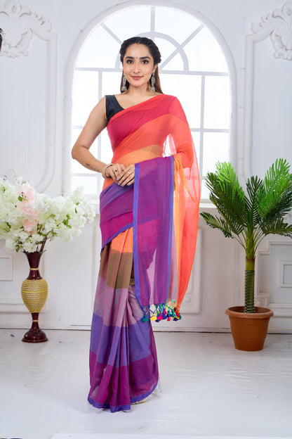 SYMPHONY OF HUES- MUL COTTON SAREE