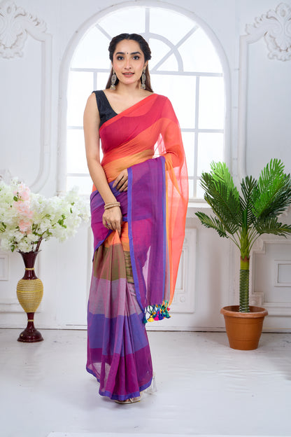 SYMPHONY OF HUES- MUL COTTON SAREE