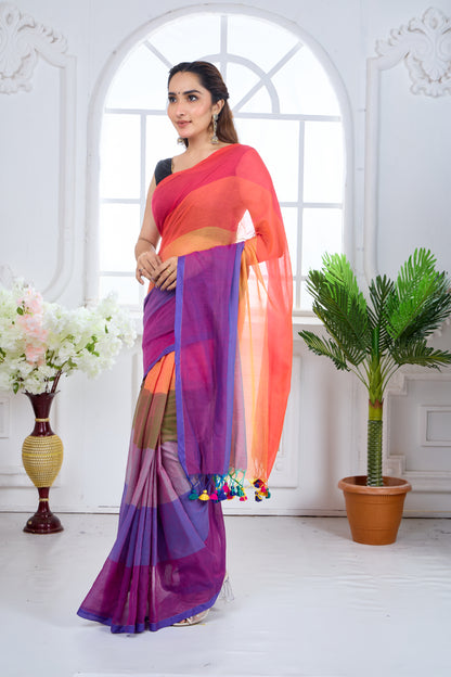 SYMPHONY OF HUES- MUL COTTON SAREE