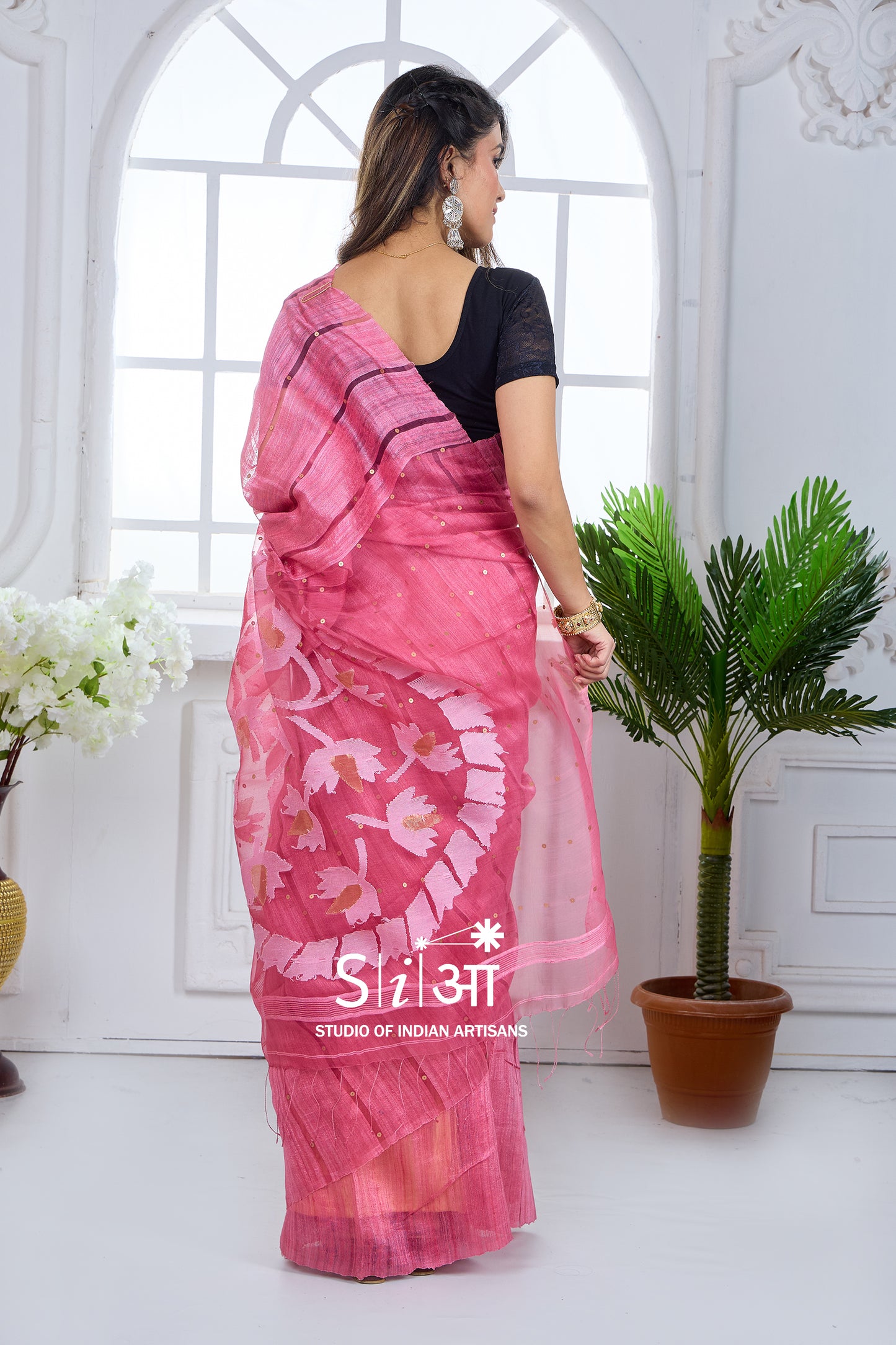 ROYAL GINNI BLUSH- MATKA SILK SAREE