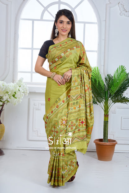 MEADOW MELODY - BLENDED BANGALORE SILK SAREE