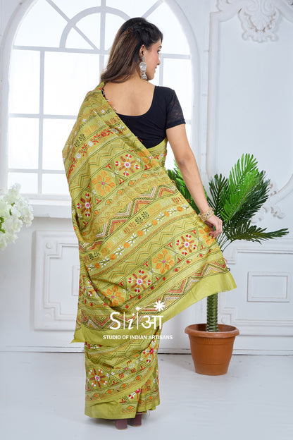 MEADOW MELODY - BLENDED BANGALORE SILK SAREE