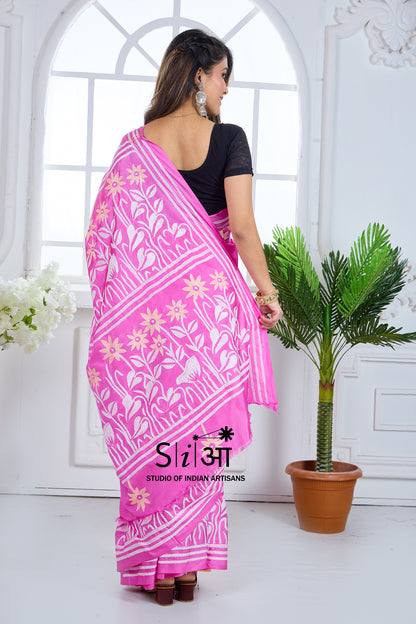 GULABI BAGAAN - BLENDED BANGALORE SILK SAREE