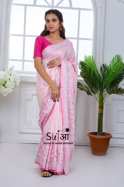 GULABI NOOR - BLENDED BANGALORE SILK SAREE