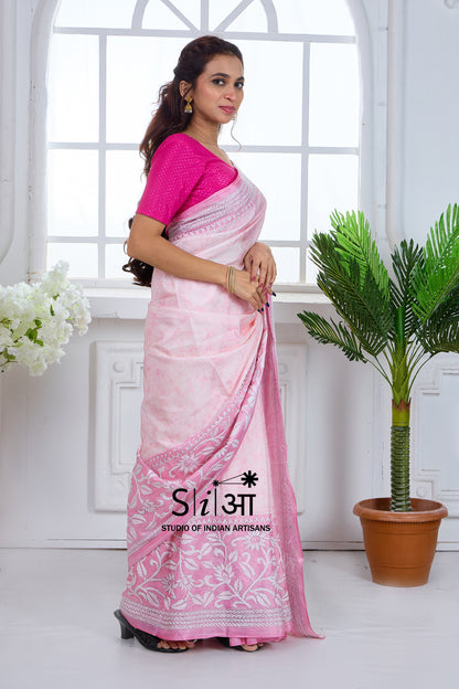 GULABI NOOR - BLENDED BANGALORE SILK SAREE
