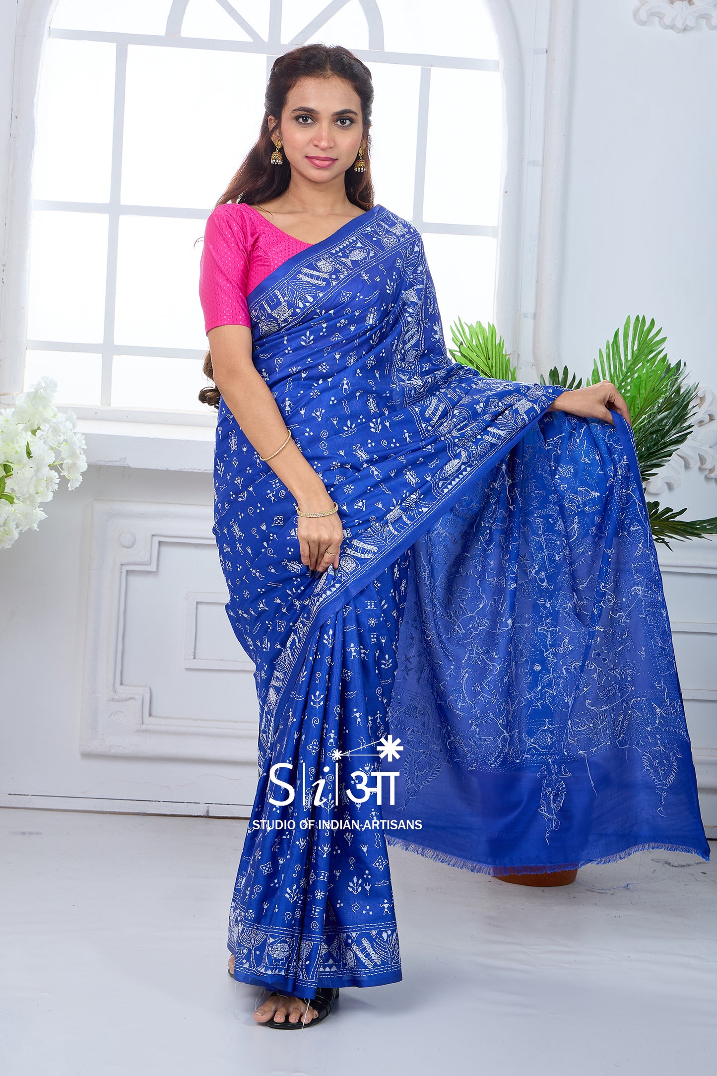 NEEL WORLI - BLENDED BANGALORE SILK SAREE
