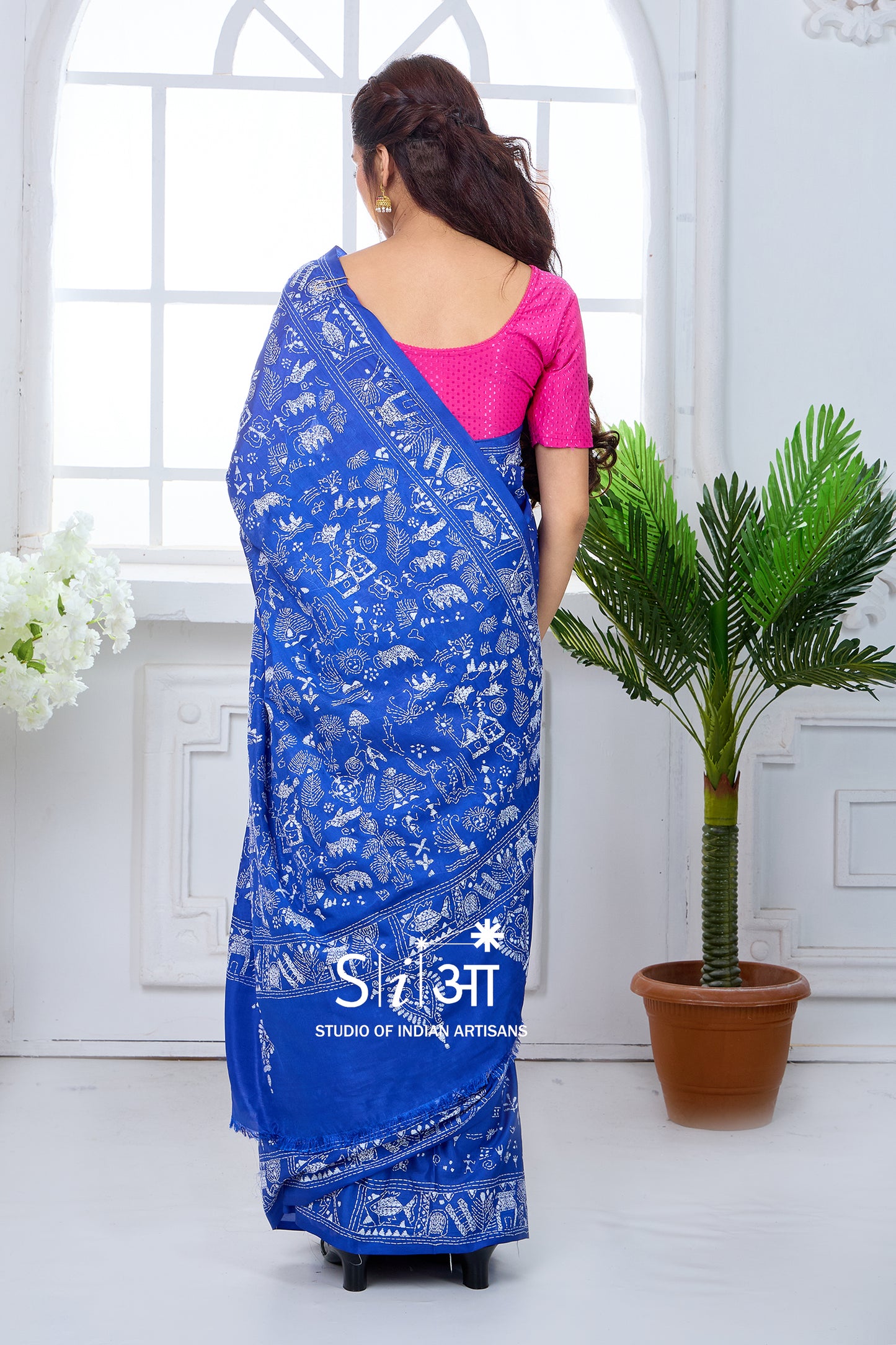 NEEL WORLI - BLENDED BANGALORE SILK SAREE