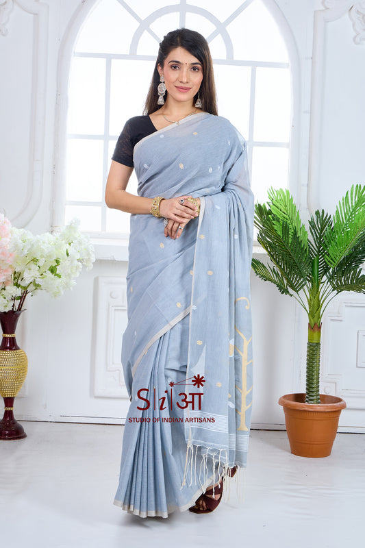 THE SILVER SAND- MUL COTTON SAREE