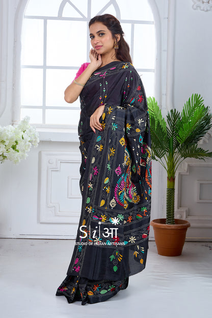 RAAT KI RANGOLI - BLENDED BANGALORE SILK SAREE