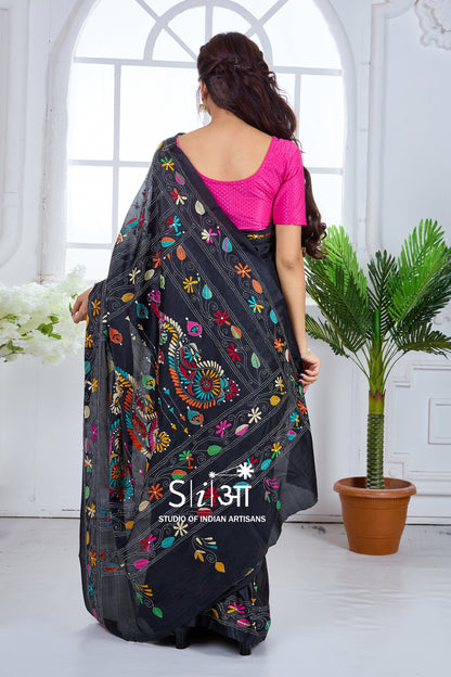 RAAT KI RANGOLI - BLENDED BANGALORE SILK SAREE