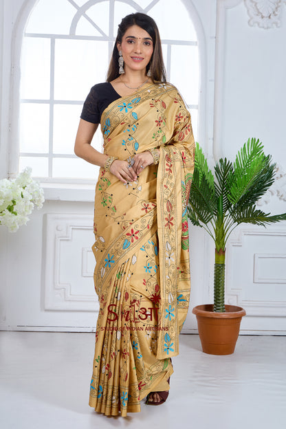 THE GOLDEN GLOW - BLENDED BANGALORE SILK SAREE