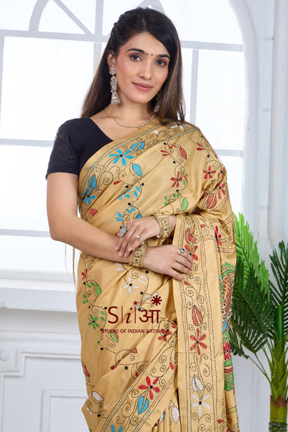 THE GOLDEN GLOW - BLENDED BANGALORE SILK SAREE
