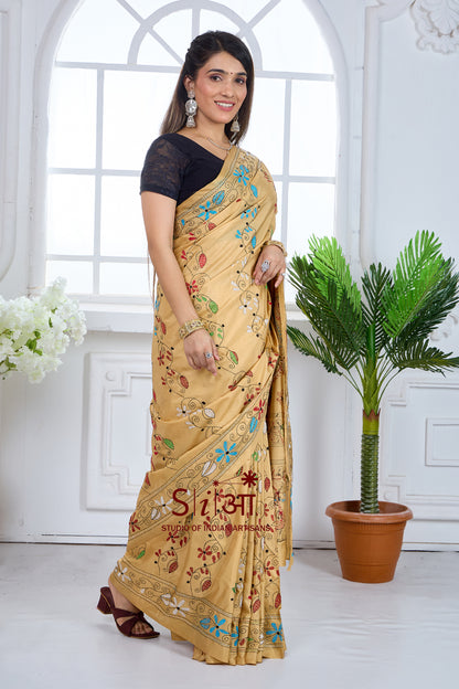 THE GOLDEN GLOW - BLENDED BANGALORE SILK SAREE
