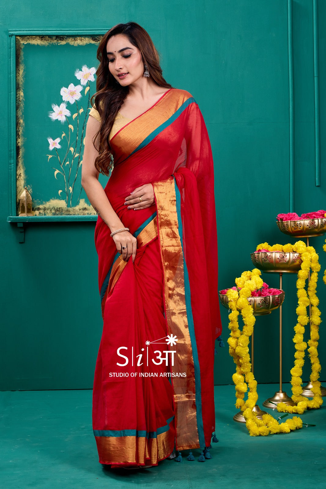 CALM SKY- KHADI COTTON SAREE